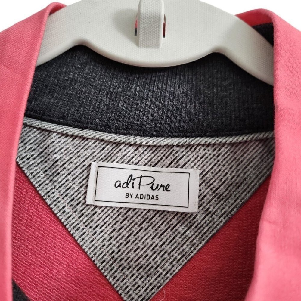 AdiPure by Adidas Mens Golf Sweater XL Salmon Pink 1/4 Zip Pullover Outdoor - Picture 5 of 13
